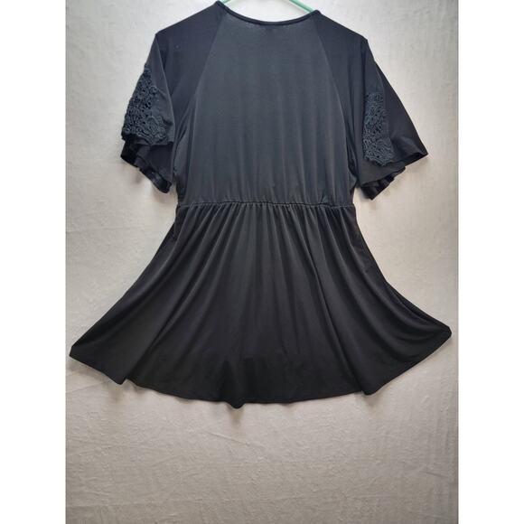 Torrid Women's Black Faux Wrap Blouse, Size 0/L - Picture 9 of 14